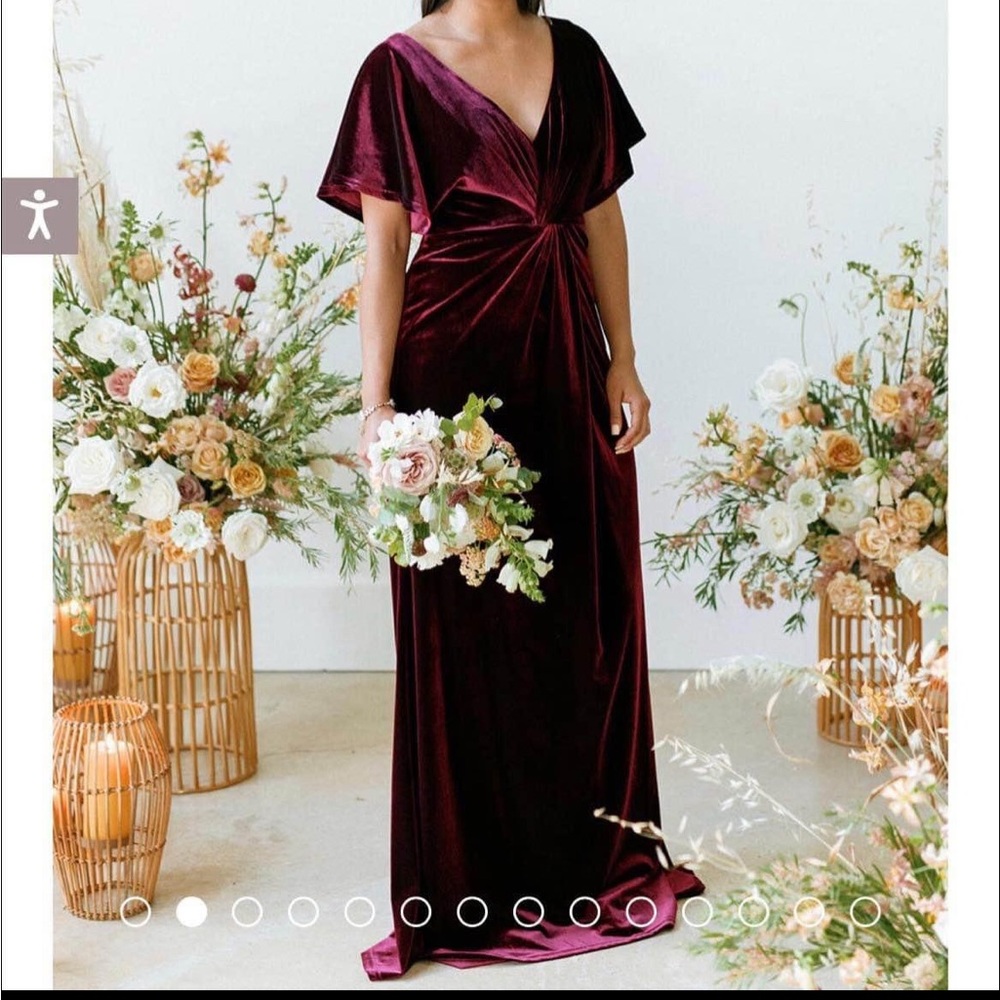 Revelry Velvet Maxi Dress in Deep Wine